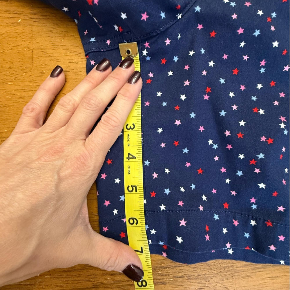 Talbots Navy Star Print Chino Shorts - Picture 7 of 10